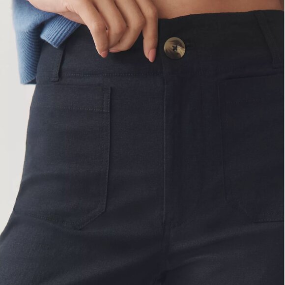 The Colette Beachy Linen Full-Length Wide-Leg Pants by Maeve - Picture 3 of 6